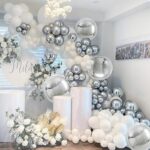 10" Ασημί Μπαλόνι Στρογγυλό Orbz - Image 3