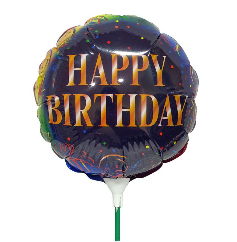 10" Mini Shape Μπαλόνι Happy Birthday μπλε