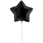 10" Mini Shape μπαλόνι Μαύρο Αστέρι