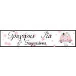 Πινακίδα αυτοκινήτου γάμου-βάπτισης pink flowers (2 τεμ)