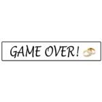Πινακίδα αυτοκινήτου γάμου "Game Over" με βέρες (2 τεμ)