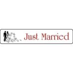 Πινακίδα αυτοκινήτου γάμου Just Married Ζευγάρι (2 τεμ)
