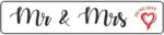 Πινακίδα αυτοκινήτου γάμου Mr & Mrs ημερομηνία (2 τεμ) - Image 2
