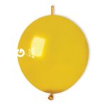 12" Χρυσό μπαλόνι Link-O-Loons με ουρίτσα (100 τεμ)