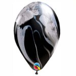 12" Μπαλόνι Μάρμαρο μαύρο - άσπρο (25 τεμ)