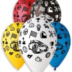 12" Μπαλόνι τυπωμένο Αυτοκινητάκια (25 τεμ)