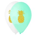 12" Μπαλόνι τυπωμένο χρυσός ανανάς (25 τεμ)