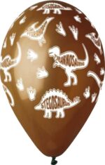 12" Μπαλόνια τυπωμένα Δεινόσαυροι (25 τεμ) - Image 3