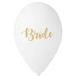 13" Μπαλόνι τυπωμένο λευκό Bride (25 τεμ)