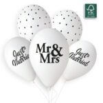 13" Μπαλόνια Just Married - Mr & Mrs (25 τεμ)