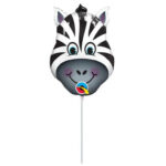 14" Mini Shape Μπαλόνι Κεφάλι Ζέβρας