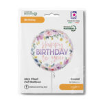 18" Μπαλόνι γενεθλίων φλοράλ watercolor - Image 2