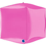 15" Μπαλόνι φούξια 4D κύβος - Image 2