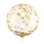 16" Μπαλόνι Διάφανο με χρυσό κομφετί ORBZ
