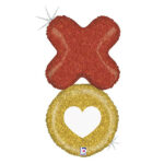 17'' Μπαλόνι αγάπης XO με γκλίτερ