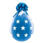 18'' Διάφανο μπαλόνι γυάλας Stuffed με αστέρια (25 τεμ)