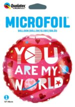 18'' Μπαλόνι αγάπης 'You are my world' - Image 2