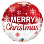 18'' Μπαλόνι Χιονονιφάδες ''Merry Christmas''