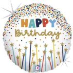 18'' Μπαλόνι Happy Birthday Κεράκια