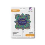 18'' Μπαλόνι Happy Birthday Φτερά Παγωνιού - Image 2