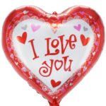 18'' Μπαλόνι καρδιά Ι Love You funky