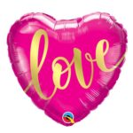 18'' Μπαλόνι φούξια κάρδια Love