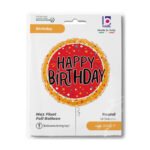 18'' Μπαλόνι Στρογγυλό Happy Birthday Κονφετί - Image 2