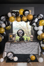 18" Μαύρο Μπαλόνι Νεκροκεφαλή - Image 3