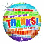 18" Μπαλόνι "Thanks" Πολύχρωμο