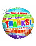18" Μπαλόνι "Thanks" Πολύχρωμο