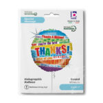 18" Μπαλόνι "Thanks" Πολύχρωμο - Image 2