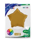 18" Μπαλόνι αστέρι σατέν χρυσό - Image 2