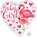 18" Μπαλόνι Baby Girl Φλαμίνγκο