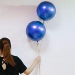 18" Μπαλόνι Chrome μπλε σφαίρα - Image 2