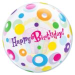 18″ Μπαλόνι Διάφανο Happy Birthday Cupcake