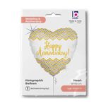 18" Μπαλόνι Επετείου Καρδιά "Happy Anniversary" - Image 2