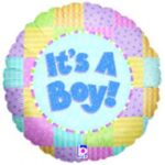 18" Μπαλόνι γέννησης It’s a Boy παστέλ