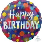 18" Μπαλόνι Happy Birthday Ιριδίζον