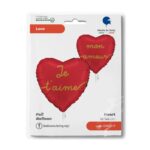 18" Μπαλόνι Καρδιά Je t' aime - Mon Amour - Image 2