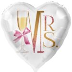 18″ Μπαλόνι Καρδιά Σαμπάνια γάμου – Mrs