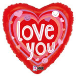 18" Μπαλόνι Kαρδιά Smiley Love