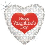 18" Μπαλόνι Καρδιά Valentine's Day Holographic