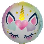 18″ Μπαλόνι Μονόκερος με καρδιές