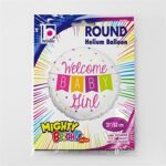 21" Μπαλόνι Γέννησης Welcome Baby Girl Μπάνερ - Image 2