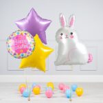 22" Μπαλόνι Λαγουδάκι Άσπρο Σατέν - Image 2