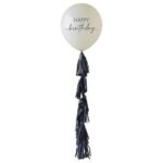 24" Μπαλόνι Γενεθλίων nude με μαύρες φούντες