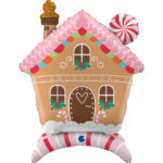 30″ Standups Μπαλόνι Gingerbread House ροζ