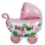 31″ Μπαλόνι Καρότσι ροζ Baby Girl