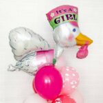 32" Μπαλόνι γέννησης Πελαργός It's a Girl - Image 2