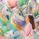 32" Μπαλόνι Κεφάλι Μονόκερου Macaron - Image 2